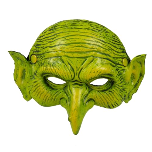 FELTECHELECTR Halb Gesichts Hexenmaske Für Karneval Und Cosplay Grüne Simulation Maske Für Halloween Partys Und Rollenspiele Perfekte Kostümzubehör Für Hexen Und Zauberer FELTECHELECTR Halb Gesichts Hexenmaske Für Karneval Und Cosplay Grüne Simulation Maske Für Halloween Partys Und Rollenspiele Perfekte Kostümzubehör Für Hexen Und Zauberer von FELTECHELECTR