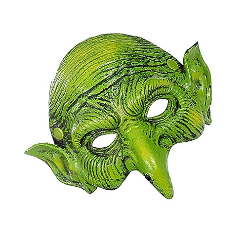 FELTECHELECTR Hexenmaske Cosplay-Horror-Maske Hexengeschenke für Frauen Trick Maskerade-Maske Halloween- Ballmaske bilden Kleidung Voodoo Requisiten Kind PU-Schaum von FELTECHELECTR