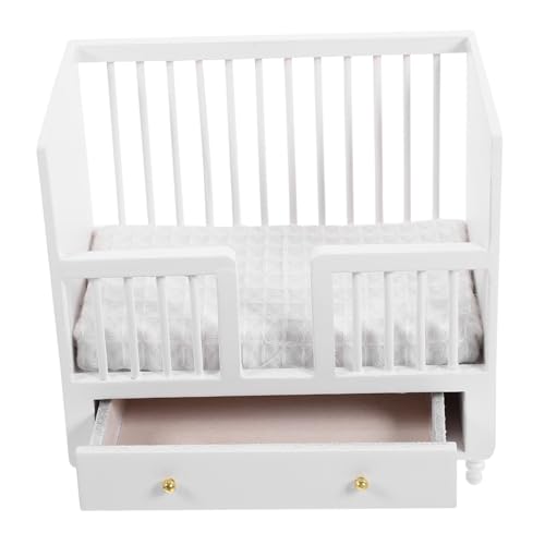 FELTECHELECTR Holz Krippe mit Schutzgeländer Mini Hauszubehör für Kinderzimmer Dekoration Robust und Langlebig Perfektes für Sammler FELTECHELECTR Holz Krippe mit Schutzgeländer Mini Hauszubehör für Kinderzimmer Dekoration Robust und Langlebig Perfektes für Sammler von FELTECHELECTR