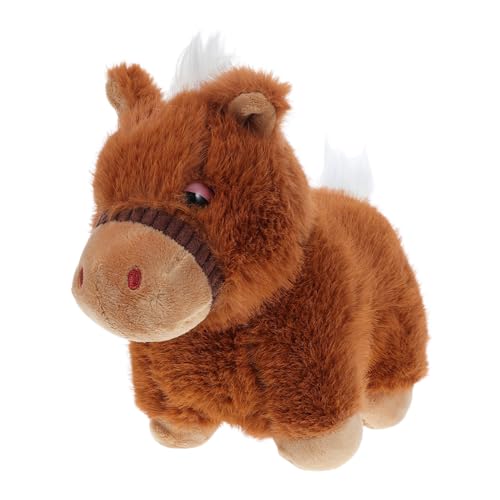 FELTECHELECTR Jahr des Pferdes Maskottchen Kuscheltier für Chinesisches Neujahr Geburtsgeschenk Heimdekoration für Erwachsene von FELTECHELECTR
