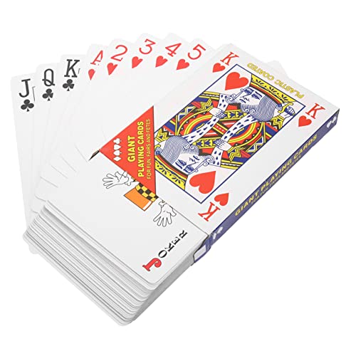 FELTECHELECTR Spielkarte 1 Set Riesige Spielkarten Jumbo Pokerkarten Für Unterhaltung Überdimensionale Spielkarten Für Spannende Spiele Und Partys Ideal Für Familien Und Freunde Kartenspielen von FELTECHELECTR