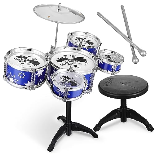 FELTECHELECTR Kinderschlagzeug Set für Kleinkinder Jahre Drum Kit mit Hocker Musikinstrument für Rhythmische Entwicklung und Kreatives Musikspielzeug für Kleine FELTECHELECTR Kinderschlagzeug Set für Kleinkinder Jahre Drum Kit mit Hocker Musikinstrument für Rhythmische Entwicklung und Kreatives Musikspielzeug für Kleine von FELTECHELECTR