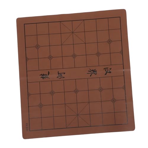 FELTECHELECTR Klappschachbrett aus PU Doppelseitiges Schachspiel für Schach und Go Tragbar und Zusammenklappbar für Partys und Spieleabende Schachfiguren und Go Stellen von FELTECHELECTR