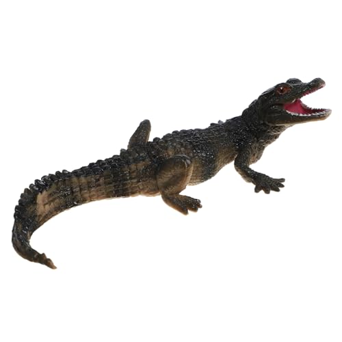 FELTECHELECTR Krokodilmodell für die frühe Bildung Simulation Krokodil gefälschte Krokodilspielzeuge Tiermodell Modell für Schule Simulationskrokodilfigur Simulationskrokodildekoration PVC von FELTECHELECTR
