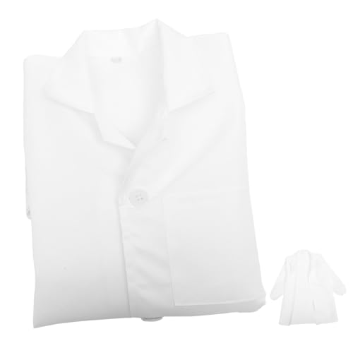 FELTECHELECTR Wissenschaftlermantel Für Kinder Weiß Jungen Und Mädchen Laborkostüm Für Geburtstagsparty Cosplay Bequeme Größe Xs von FELTECHELECTR