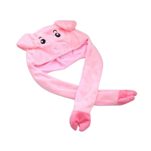 FELTECHELECTR Plüschmütze mit Schweinchen-Ohren für Jungen und Mädchen Beanie-Mütze für Jungen Mädchen Erwachsene Rosa FELTECHELECTR Plüschmütze mit Schweinchen-Ohren für Jungen und Mädchen Beanie-Mütze für Jungen Mädchen Erwachsene Rosa von FELTECHELECTR