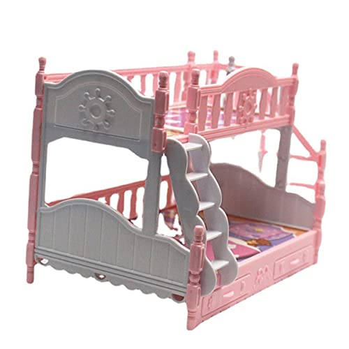 FELTECHELECTR Mini Etagenbett für Puppenhaus Doppelstöckiges Puppenbett Langlebiges Kunststoffmaterial Zubehör für Mini Dekoration FELTECHELECTR Mini Etagenbett für Puppenhaus Doppelstöckiges Puppenbett Langlebiges Kunststoffmaterial Zubehör für Mini Dekoration von FELTECHELECTR