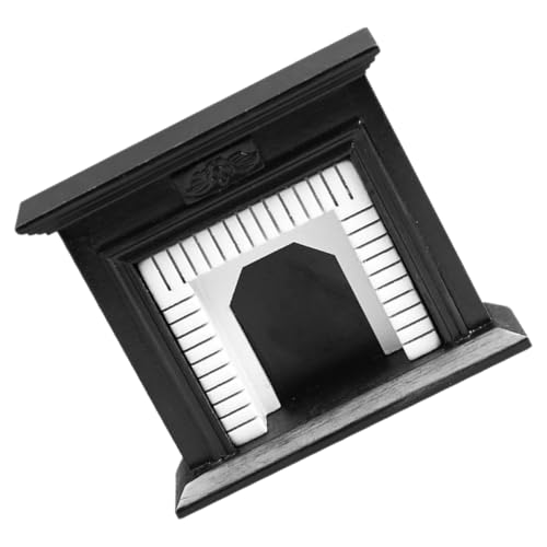 FELTECHELECTR Mini-Kamin Aus Holz, Puppenhaus, Miniaturmöbel, Realistisches Puppenhaus, Wohnzimmer, Miniatur-kaminmodell, Mini-hausdekoration von FELTECHELECTR