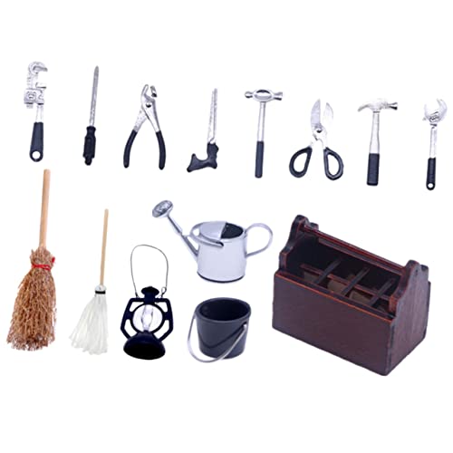 FELTECHELECTR 1 Set Miniatur Werkzeugkasten Zubehör Für Puppenhaus Mini House Tool Set 14 Teile Realistische Miniaturwerkzeuge Für Kreative Spielwelten FELTECHELECTR 1 Set Miniatur Werkzeugkasten Zubehör Für Puppenhaus Mini House Tool Set 14 Teile Realistische Miniaturwerkzeuge Für Kreative Spielwelten von FELTECHELECTR