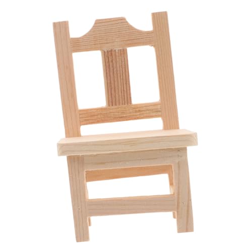 FELTECHELECTR Miniatur Holzhocker Klein Deko Miniatur Puppenhausbank Feine Handarbeit Kompakt Vielseitig Für Puppenmöbel Wohnzimmer Küche Garten Dekoration von FELTECHELECTR