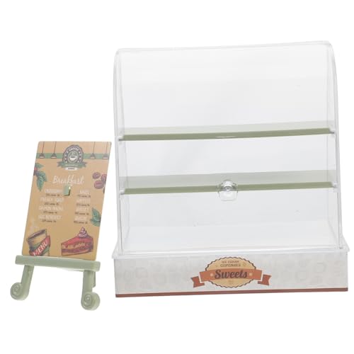 FELTECHELECTR Miniatur Kuchenregal für Puppenhaus Grüner Dekorationsschrank für Miniaturmöbel für Küchen Szenen Puppenhäusern Langlebig und Leicht aus Material von FELTECHELECTR