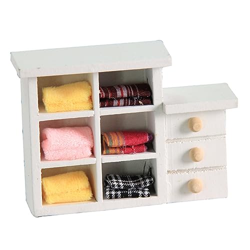 FELTECHELECTR Miniatur-Möbelfiguren Mini-Holzmöbel Desktop-Schrank-Miniaturen Minischrank Foto Holzverzierung Bambus von FELTECHELECTR