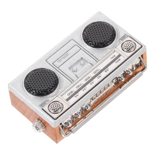 FELTECHELECTR Miniatur Retro Radio Desktop Modell Vintage Winzige Radiomodelle Mini Hausdekoration Winziges Radio Basteln Simuliertes Radiomodell Kleines Radio Basteln Mini von FELTECHELECTR