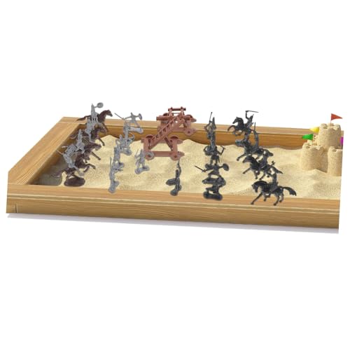 FELTECHELECTR Miniatur Soldaten Figuren Mittelalterliche Kavallerie Reiter Modellspielzeug Leicht Kompakt Dekoration und Lernhilfe für Sammler von FELTECHELECTR