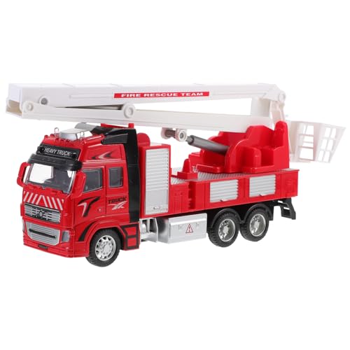 FELTECHELECTR Modell mit Pull Back Funktion Detailgetreues Feuerwehrauto Robustes Rettungsfahrzeug für Jungen und Mädchen Lernspielzeug für Kleinkinder von FELTECHELECTR
