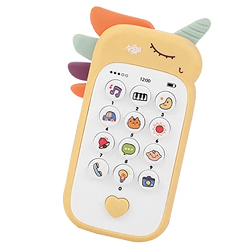 FELTECHELECTR Musikspielzeug Simuliertes Handy für Lernspielzeug mit Musikfunktionen für Neugeborene Gelbes Design ohne Batterien FELTECHELECTR Musikspielzeug Simuliertes Handy für Lernspielzeug mit Musikfunktionen für Neugeborene Gelbes Design ohne Batterien von FELTECHELECTR