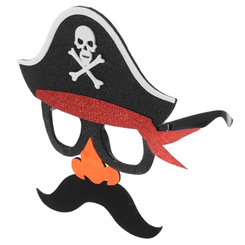 FELTECHELECTR Maske Kostüm Piratenmaske Mit Augenrahmen Und Schnurrbart Für Halloween Party Cosplay Requisiten Verkleidung Ideal Für Outdoor Dekorationen Und Festlichkeiten von FELTECHELECTR