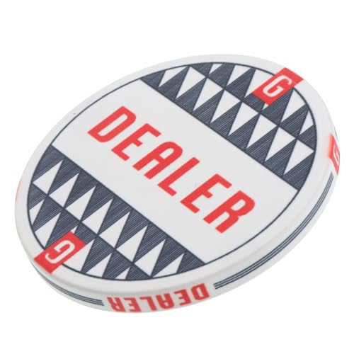 FELTECHELECTR Poker Button aus Keramik für Dealer Langlebig und Professionell für Ernsthafte Poker Enthusiasten und Stabiles Zubehör für Poker Partien von FELTECHELECTR