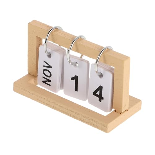 FELTECHELECTR Puppenhaus Mini Kalender Kalender Winziges Spielzeug Monatsplan Holz Täglich Schreibtisch Miniatur FELTECHELECTR Puppenhaus Mini Kalender Kalender Winziges Spielzeug Monatsplan Holz Täglich Schreibtisch Miniatur von FELTECHELECTR