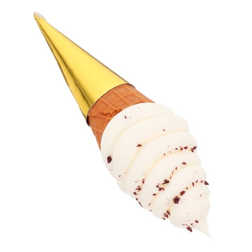 FELTECHELECTR Realistisches PVC Eiscreme Modell EIS Tüte Deko Foto Requisite Lebensnahes Fake Ice für Laden Schaufenster und Heimdekoration von FELTECHELECTR