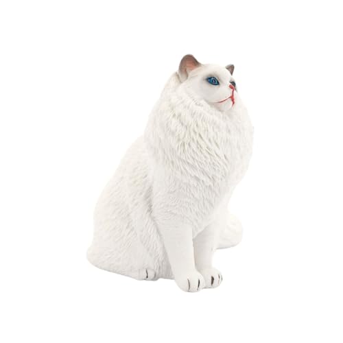 FELTECHELECTR Simulation Modell Realistische Kunststoff Dekoration für Kognitives Naturerfahrung Lebendige Katzenfigur für Zuhause und Schreibtisch von FELTECHELECTR
