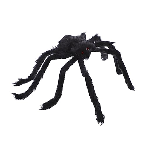FELTECHELECTR Simulation Spinnenspielzeug Spielzeuge Plüschtier Plüsch-Spinnen-Requisiten gefälschte haarige Spinne Halloween-Zubehör Simulationsspinne scheinen schmücken falsche Spinne Draht von FELTECHELECTR