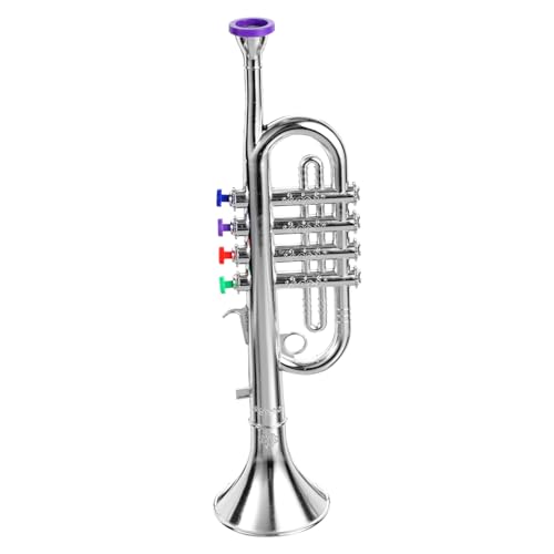 FELTECHELECTR Trompete Leichtes Musikinstrument mit Klarem Klang Buntes Sicheres Lernspielzeug für Anfänger für Vorschulkinder und Musikförderung Tragbar und Spaßig für Zuhause und Party von FELTECHELECTR