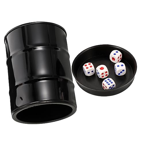 FELTECHELECTR Würfelbecher aus Kunststoff mit Würfeln Langlebiger Dice Holder im Öl Tonnen Design Leicht und Tragbar für Party Bar und Familienspiele Würfelspiel Zubehör FELTECHELECTR Würfelbecher aus Kunststoff mit Würfeln Langlebiger Dice Holder im Öl Tonnen Design Leicht und Tragbar für Party Bar und Familienspiele Würfelspiel Zubehör von FELTECHELECTR
