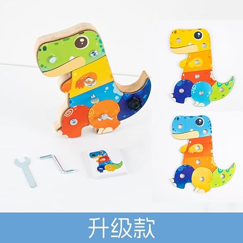 FEMBW Montessori Spielzeug ab 3 4 5 Jahre, Busy Board Schraubbrett Dino Holzspielzeug mit Puzzle, Activity Board Holzspielzeug, Motorikspielzeug Lernspiele Kinderspielzeug Geschenk für Mädchen Junge FEMBW Montessori Spielzeug ab 3 4 5 Jahre, Busy Board Schraubbrett Dino Holzspielzeug mit Puzzle, Activity Board Holzspielzeug, Motorikspielzeug Lernspiele Kinderspielzeug Geschenk für Mädchen Junge von FEMBW