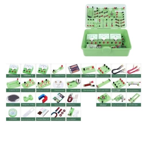 Experimentierkasten Schaltung Physikalischer Grundlegendes Experiment Zur Elektrizität Und for Magnetismus, Physik, Stromkreis-Set(Grün) von FENGJISUN