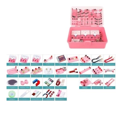 Experimentierkasten Schaltung Physikalischer Grundlegendes Experiment Zur Elektrizität Und for Magnetismus, Physik, Stromkreis-Set(Pink) von FENGJISUN
