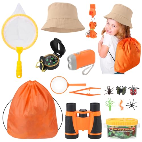 FENGQ Forscherset für Kinder, 17-teiliges Entdecker Set, Insekten Forscherset mit Fernglas Kinder,Insektenfalle,Kompass usw, Outdoor Entdeckerspielzeug Geschenk für Camping, Natur Erforschen FENGQ Forscherset für Kinder, 17-teiliges Entdecker Set, Insekten Forscherset mit Fernglas Kinder,Insektenfalle,Kompass usw, Outdoor Entdeckerspielzeug Geschenk für Camping, Natur Erforschen von FENGQ