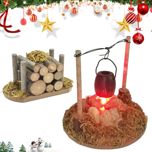 FENGQ Mini Lagerfeuer Wichtelzubehör, Lagerfeuer Wichtel Zubehör Weihnachten, Puppenhaus Lagerfeuer Miniatur Feuerstelle Deko 1/12 DIY Deko für Puppenhaus, Weihnachten FENGQ Mini Lagerfeuer Wichtelzubehör, Lagerfeuer Wichtel Zubehör Weihnachten, Puppenhaus Lagerfeuer Miniatur Feuerstelle Deko 1/12 DIY Deko für Puppenhaus, Weihnachten von FENGQ