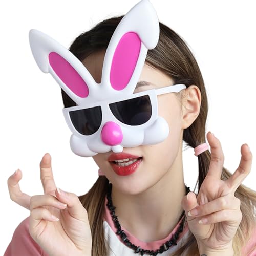 FENOHREFE Hasen-Brillen, Oster-Foto-Requisiten, Party, Cosplay, Kostüme, bunte Tanz-Party-Brille, Oster-Party, Party-Brille für Erwachsene von FENOHREFE