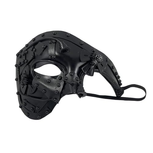 FENOHREFE Steampunk Cyborgs Maskerade Half Face Karneval Halloween Kostüm der Opern für Damen Herren Maskerade mit von FENOHREFE