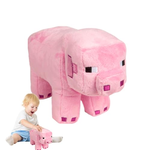 FENYW Rosa Schwein Kuscheltier, 28 cm Plüschtier Stofftier, Plüschtier Charaktere Pig Lustiges Plüsch Kuschelig Komfort und Weichheit Ideal zum Sammeln Puppe Geschenk für Kinder Fans(Rosa) von FENYW