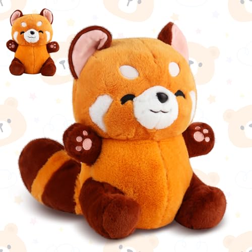 FENYW Roter Panda Kuscheltier, 23cm Kawaii Panda Plüschtier, Kuscheliger Panda Plüsch, Panda Stofftier Plüsch, Panda Puppen Kissen, Red Panda Plush Geschenke für Kinder Weihnachten FENYW Roter Panda Kuscheltier, 23cm Kawaii Panda Plüschtier, Kuscheliger Panda Plüsch, Panda Stofftier Plüsch, Panda Puppen Kissen, Red Panda Plush Geschenke für Kinder Weihnachten von FENYW