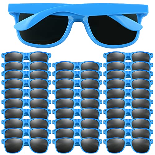 FEPITO 30 Stück Kinder Party Sonnenbrillen für Kinder, Geburtstagsfeiern, Leckerlibeutel Füllstoffe für Strand Pool Party Spielzeug, Blau von FEPITO