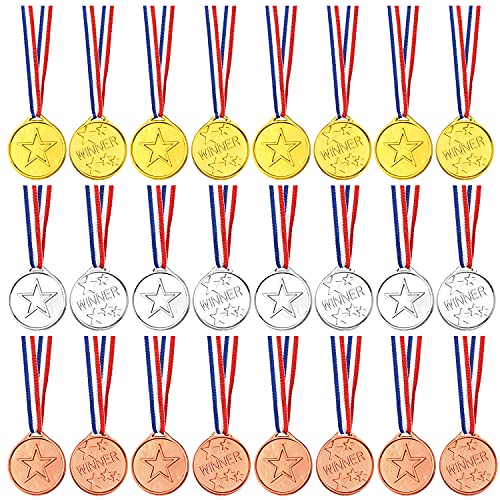 FEPITO 36 TLG Siegermedaillen Kinderplastik Goldmedaillen Silbermedaillen und Bronzemedaillen für Kinder Parteibevorzugungen und Sportpreise von FEPITO