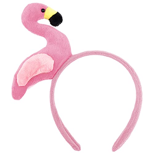 FERCAISH Flamingo-Stirnband, Weihnachten, lustig, rosa Flamingo-Hut, Halloween-Party, rose, 1 von FERCAISH