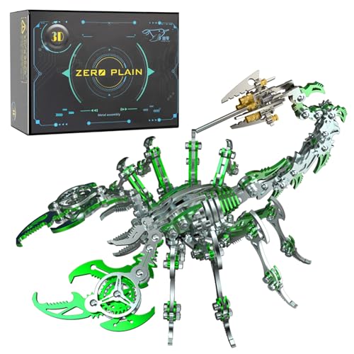 3D Metal Puzzle für Erwachsene, Mechanisches Scorpion King Modellbausatz, 3D Puzzle Mechanische Insekten Tier Model, 3D Puzzle Metall DIY Ornament Geschenke von FERSTALO