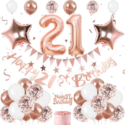 Luftballon 21. Geburtstag Roségold, 21 Geburtstag Mädchen Deko für 21. Geburtstag Mädchen Ballon 21. Geburtstag mit Banner Zahl 21 Ballons Geburtstag Tortendeko Ballon 21 Deko zum Geburtstag Mädchen Luftballon 21. Geburtstag Roségold, 21 Geburtstag Mädchen Deko für 21. Geburtstag Mädchen Ballon 21. Geburtstag mit Banner Zahl 21 Ballons Geburtstag Tortendeko Ballon 21 Deko zum Geburtstag Mädchen von FEYG