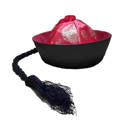 FEYLIE Eunuchenhut, chinesischer Eunuchenhut, traditionelles Kostüm, Kopfbedeckung für Damen und Herren, chinesischer Qing-Dynastie-Stil, Hut für Cosplay von FEYLIE