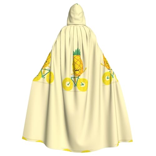 FEYUNYAN Gruseliger Halloween-Umhang für Erwachsene, Ananas-Fahrrad-Kapuzenumhang, Gothic-Hexen-Vampir-Umhang mit Kapuze, verstellbarer Kordelzug, Kostüm-Umhang für Halloween, Party, Cosplay FEYUNYAN Gruseliger Halloween-Umhang für Erwachsene, Ananas-Fahrrad-Kapuzenumhang, Gothic-Hexen-Vampir-Umhang mit Kapuze, verstellbarer Kordelzug, Kostüm-Umhang für Halloween, Party, Cosplay von FEYUNYAN