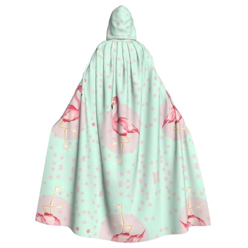 FEYUNYAN Gruseliger Halloween-Umhang für Erwachsene, Flamingos, Kapuzenumhang, Gothic-Hexen-Vampirumhang, verstellbarer Kordelzug, Kostüm-Umhang für Halloween, Party, Cosplay FEYUNYAN Gruseliger Halloween-Umhang für Erwachsene, Flamingos, Kapuzenumhang, Gothic-Hexen-Vampirumhang, verstellbarer Kordelzug, Kostüm-Umhang für Halloween, Party, Cosplay von FEYUNYAN