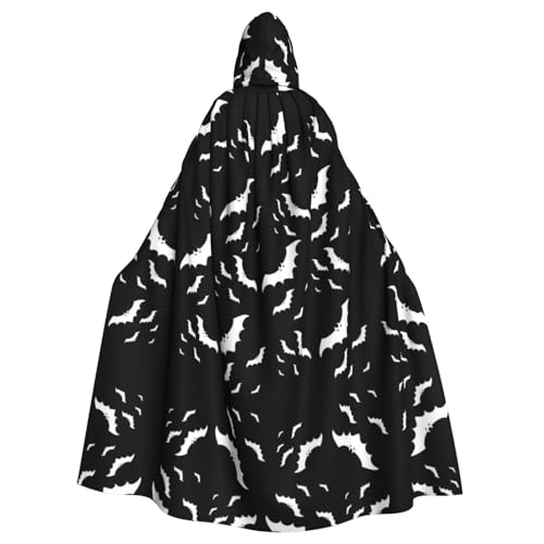 FEYUNYAN Gruseliger Halloween-Umhang für Erwachsene, Halloween-Umhang mit fliegenden Fledermäusen, Gothic-Hexen-Vampirumhang, verstellbarer Kordelzug, Kostüm-Umhang für Party, Cosplay von FEYUNYAN