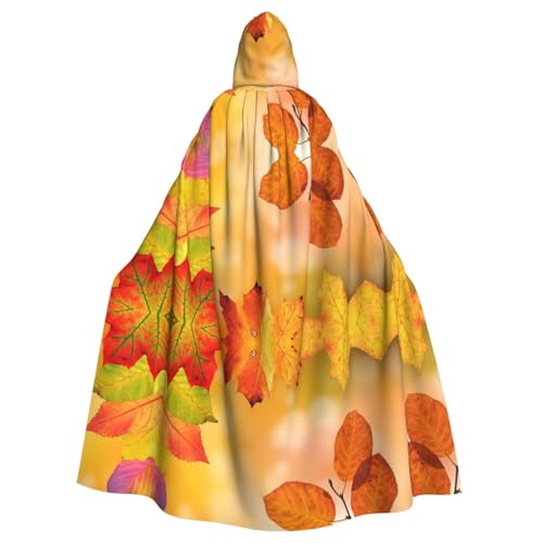 FEYUNYAN Gruseliger Halloween-Umhang für Erwachsene, Herbstblatt-Kapuzenumhang, Gothic-Hexen-Vampir-Umhang mit Kapuze, verstellbarer Kordelzug, Kostüm-Umhang für Halloween, Party, Cosplay FEYUNYAN Gruseliger Halloween-Umhang für Erwachsene, Herbstblatt-Kapuzenumhang, Gothic-Hexen-Vampir-Umhang mit Kapuze, verstellbarer Kordelzug, Kostüm-Umhang für Halloween, Party, Cosplay von FEYUNYAN