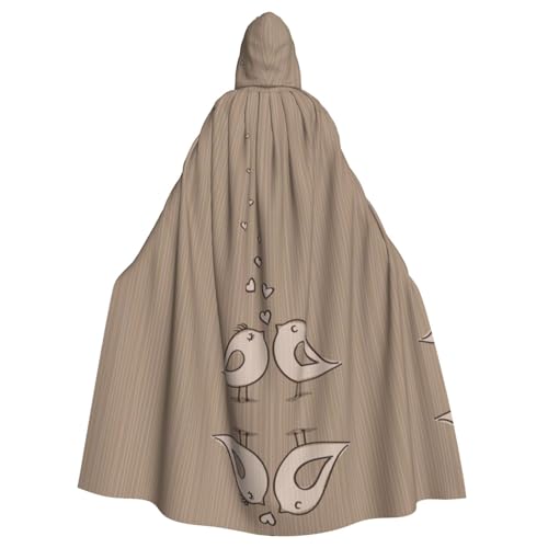 FEYUNYAN Gruseliger Halloween-Umhang für Erwachsene, Liebes-Birdie-Streifen-Kapuzenumhang, Gothic-Hexen-Vampir-Umhang mit Kapuze, verstellbarer Kordelzug, Kostüm-Umhang für Halloween, Party, Cosplay FEYUNYAN Gruseliger Halloween-Umhang für Erwachsene, Liebes-Birdie-Streifen-Kapuzenumhang, Gothic-Hexen-Vampir-Umhang mit Kapuze, verstellbarer Kordelzug, Kostüm-Umhang für Halloween, Party, Cosplay von FEYUNYAN
