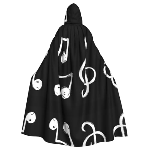 FEYUNYAN Gruseliger Halloween-Umhang für Erwachsene, Musiknoten Kapuzenumhang, Gothic-Hexen-Vampir-Umhang mit Kapuze, verstellbarer Kordelzug, Kostüm-Umhang für Halloween, Party, Cosplay FEYUNYAN Gruseliger Halloween-Umhang für Erwachsene, Musiknoten Kapuzenumhang, Gothic-Hexen-Vampir-Umhang mit Kapuze, verstellbarer Kordelzug, Kostüm-Umhang für Halloween, Party, Cosplay von FEYUNYAN