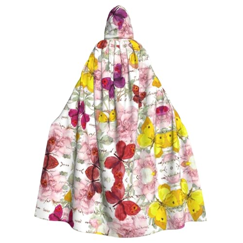 FEYUNYAN Gruseliger Halloween-Umhang für Erwachsene, Schmetterlings-Kapuzenumhang, Gothic-Hexen-Vampir-Umhang mit Kapuze, verstellbarer Kordelzug, Kostüm-Umhang für Halloween, Party, Cosplay FEYUNYAN Gruseliger Halloween-Umhang für Erwachsene, Schmetterlings-Kapuzenumhang, Gothic-Hexen-Vampir-Umhang mit Kapuze, verstellbarer Kordelzug, Kostüm-Umhang für Halloween, Party, Cosplay von FEYUNYAN